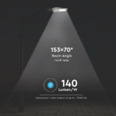 Kép 3/14 - V-TAC utcai LED lámpa, térvilágító ledes lámpatest 150W természetes fehér - SKU 887