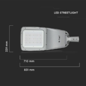 Kép 2/14 - V-TAC utcai LED lámpa, térvilágító ledes lámpatest 160W természetes fehér - SKU 543