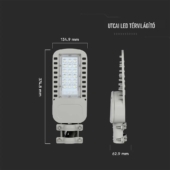Kép 8/8 - V-TAC utcai LED lámpa, térvilágító ledes lámpatest 30W, 135Lm/W, hideg fehér - SKU 21957