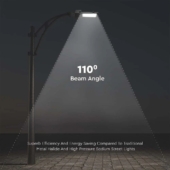 Kép 8/10 - V-TAC utcai LED lámpa, térvilágító ledes lámpatest 50W hideg fehér - SKU 21528