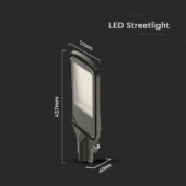 Kép 2/7 - V-TAC utcai LED térvilágító, 100W, hideg fehér, fekete házas - SKU 10211