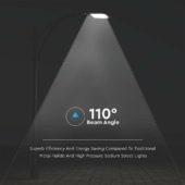 Kép 3/7 - V-TAC utcai LED térvilágító, 100W, hideg fehér, fekete házas - SKU 10211