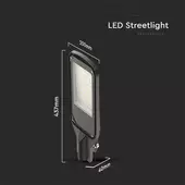 Kép 2/7 - V-TAC utcai LED térvilágító, 100W, természetes fehér, fekete házas - SKU 10210