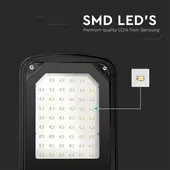 Kép 4/7 - V-TAC utcai LED térvilágító, 30W, hideg fehér, fekete házas - SKU 10207