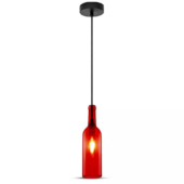 Kép 1/5 - V-TAC üveg alakú, piros lámpa, függeszték E14 foglalattal - SKU 3769