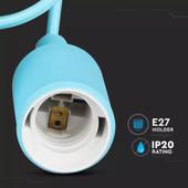 Kép 4/9 - V-TAC világos kék szilikon függeszték, E27 foglalattal - SKU 3482