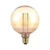 Kép 1/6 - V-TAC Vintage 4W borostyán E27 ART filament G125 LED égő, 1800K - SKU 217475