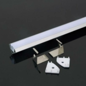 Kép 1/5 - V-TAC fehér színű alumínium LED szalag sarokprofil fehér fedlappal 2m - SKU 3364