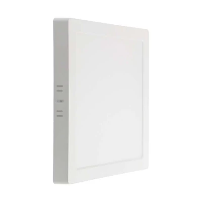 V-TAC felületre szerelhető, műanyag házas, szögletes LED panel 18W, meleg fehér - SKU 10498