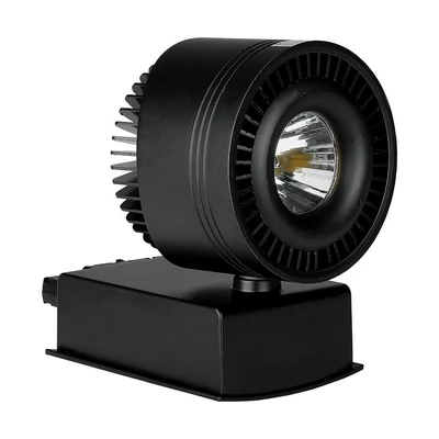 V-TAC LED sínes spotlámpa állítható CRI>95 33W napfény fehér, fekete házzal - SKU 1235