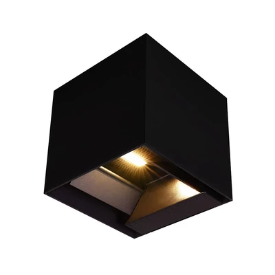 V-TAC 9W COB LED szolár fali fekete lámpa, szenzorral, állítható színhőmérséklettel - SKU 23770