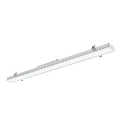 V-TAC fehér, 90mm széles süllyeszthető lineáris LED lámpa 121cm 40W természetes fehér - SKU 382