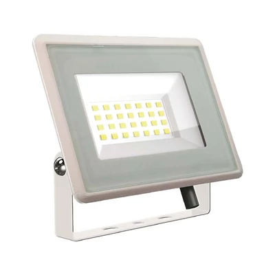 V-TAC F-széria LED reflektor 20W hideg fehér, fehér házzal - SKU 6742