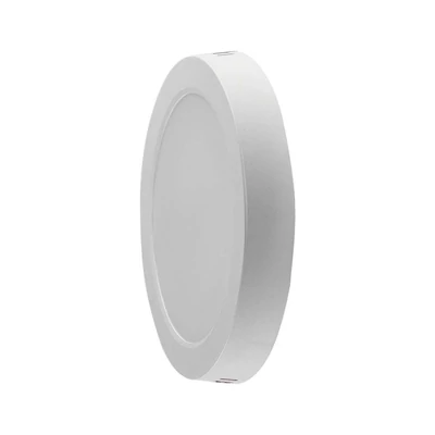 V-TAC PRO felületre szerelhető, műanyag, kerek LED panel 12W, hideg fehér - SKU 78751