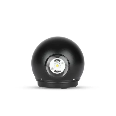 V-TAC 6W kültéri, fekete, fali LED lámpa természetes fehér - SKU 8304
