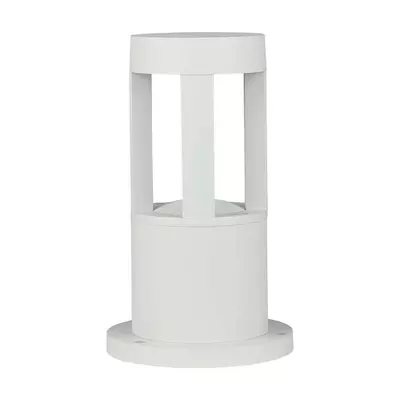 V-TAC 10W kültéri COB LED lámpa oszlop 25 cm, hideg fehér, fehér házzal, 100 Lm/W - SKU 128318