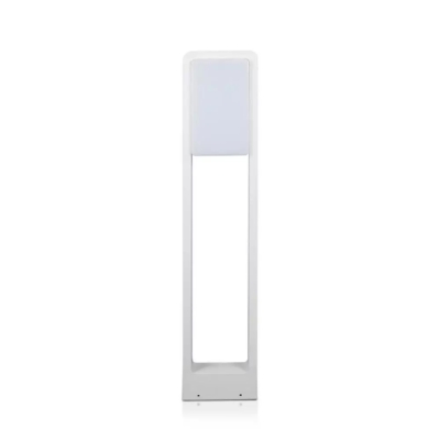 V-TAC 10W kültéri LED lámpa oszlop 80 cm, hideg fehér, fehér házzal - SKU 20118