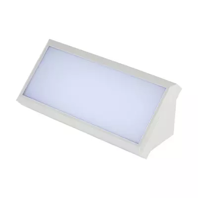 V-TAC 12W kültéri fali LED lámpa meleg fehér, fehér házzal, 100 Lm/W - SKU 6813