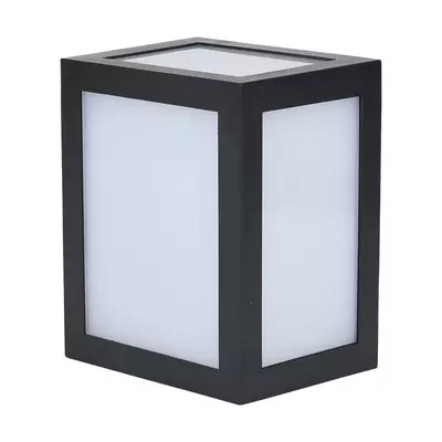 V-TAC 12W kültéri, fekete, szögletes fali LED lámpa hideg fehér - SKU 218342