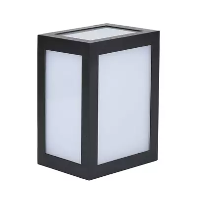 V-TAC 12W kültéri, fekete, szögletes fali LED lámpa meleg fehér, 100 Lm/W - SKU 218340