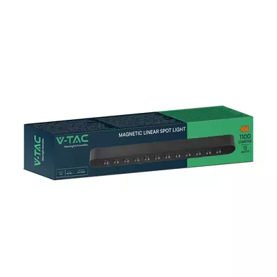 V-TAC 12W spot LED lámpatest Slim 48V mágneses sínhez, hideg fehér - SKU 10238