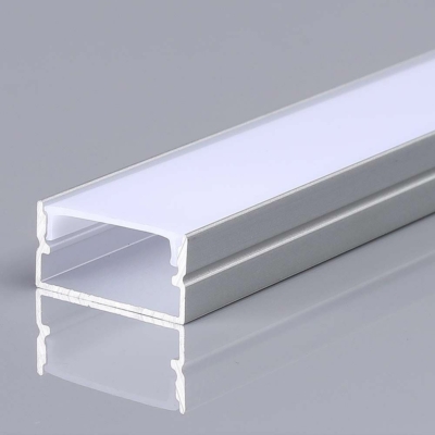 V-TAC 20mm széles, felületre szerelhető alumínium LED szalag profil fehér fedlappal 2m - SKU 23174