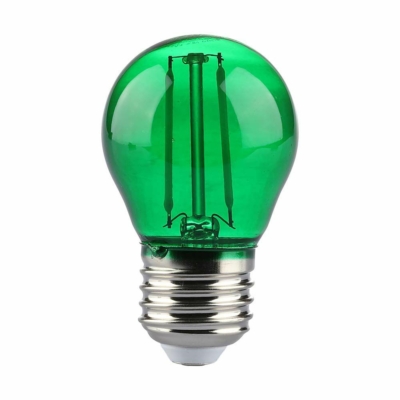 V-TAC 2W E27 zöld filament G45 LED égő - SKU 217411