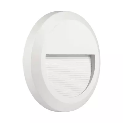 V-TAC 2W fehér LED lépcsővilágítás, kerek, IP65, meleg fehér - SKU 211315