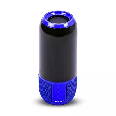V-TAC 2x3W kék Bluetooth hangszóró LED világítással - SKU 8569