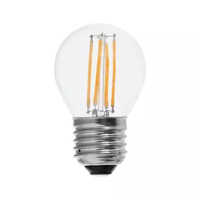 V-TAC 3 lépésben dimmelhető 4W E27 meleg fehér filament G45 LED égő, 100 Lm/W - SKU 6847