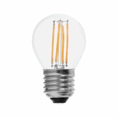 V-TAC 3 lépésben dimmelhető 4W E27 meleg fehér filament G45 LED égő, 100 Lm/W - SKU 6847