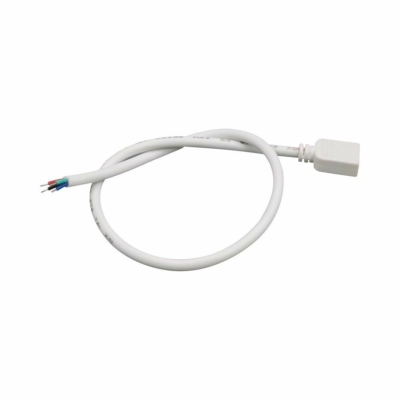 V-TAC 4 pólusú PVC kábel, 50cm, 0.5mm2, henger alakú RGB LED neon flexhez - SKU 6878