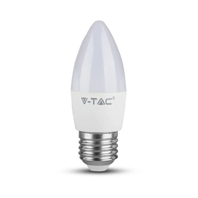 V-TAC 4.5W E27 természetes fehér C37 LED gyertya égő - SKU 2143431