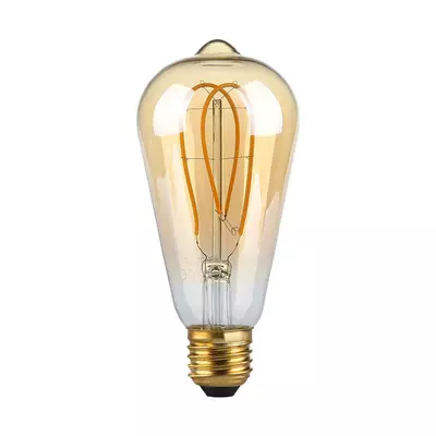 V-TAC 4.8W borostyán E27 filament ST64 LED égő, 1800K - SKU 217220