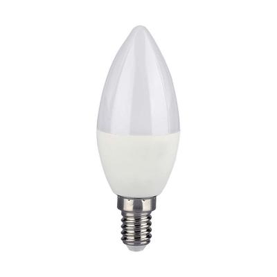 V-TAC 4.8W E14 RGB+ Meleg fehér C37 gyertya LED égő, 24 gombos távirányítóval  - SKU 2926