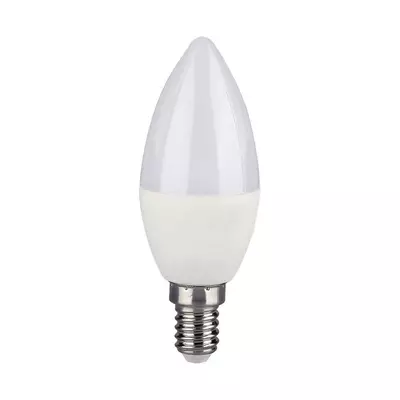 V-TAC 4.8W E14 RGB+ Természetes fehér C37 gyertya LED égő, 24 gombos távirányítóval  - SKU 2929