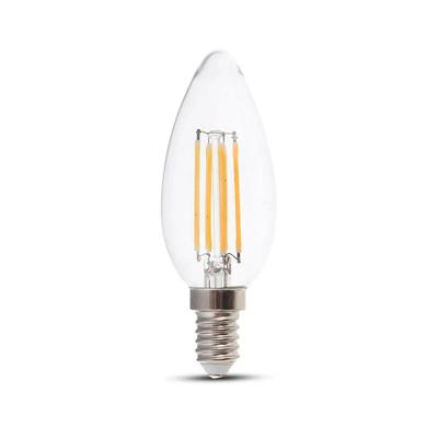 V-TAC 4W E14 meleg fehér dimmelhető filament gyertya LED égő - SKU 2870