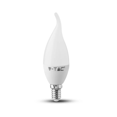 V-TAC 4W E14 meleg fehér LED gyertyaláng égő - SKU 4164