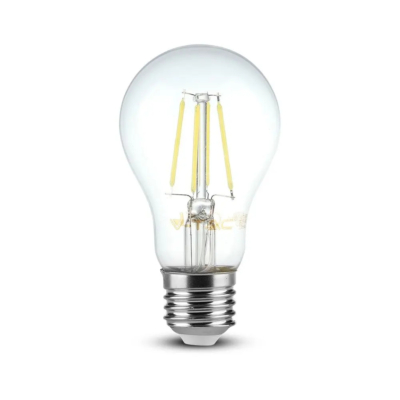 V-TAC 4W E27 meleg fehér dimmelhető filament LED égő - SKU 4364