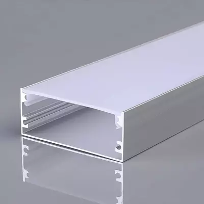V-TAC 50mm széles, felületre szerelhető alumínium LED szalag profil fehér fedlappal 2m - SKU 23178