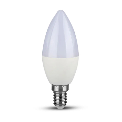 V-TAC 5.5W dimmelhető E14 meleg fehér C37 LED gyertya égő - SKU 2120045