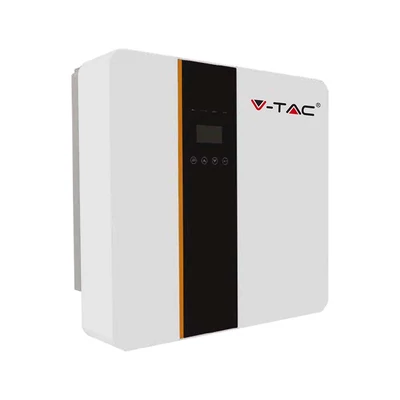 V-TAC 5kW egyfázisú hibrid inverter, 12 db 410W napelem és 10kWh akkumulátor szett - SKU 100179