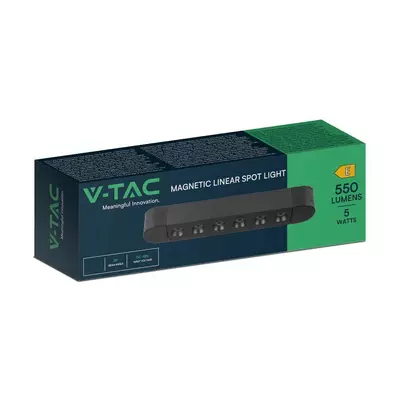 V-TAC 5W spot LED lámpatest Slim 48V mágneses sínhez, természetes fehér - SKU 10233