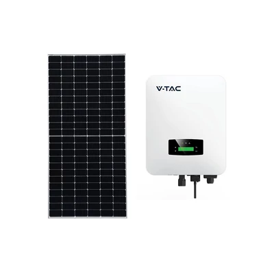 V-TAC 6kW egyfázisú hibrid inverter, 14 db 450W napelem szett - SKU 100156