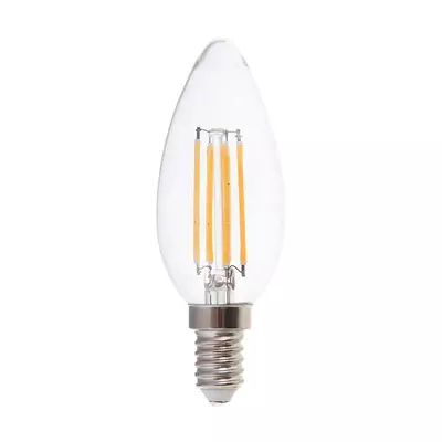 V-TAC 6W E14 hideg fehér filament C35 LED gyertya égő, 130 Lm/W - SKU 212850