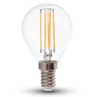 V-TAC 6W E14 meleg fehér filament P45 LED égő, 100 Lm/W - SKU 2845