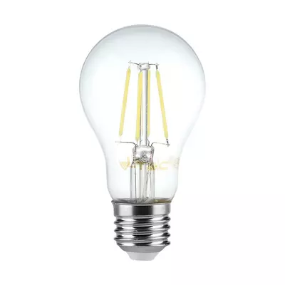 V-TAC 6W E27 természetes fehér filament A60 LED égő - SKU 214303
