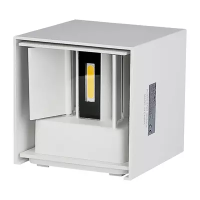 V-TAC 5W kültéri, fehér, szögletes, fali LED lámpa meleg fehér - SKU 217079