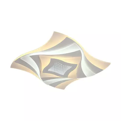 V-TAC 75W dekoratív szögletes hullám mennyezeti lámpa, fényerőszabályozható, CCT - SKU 23397