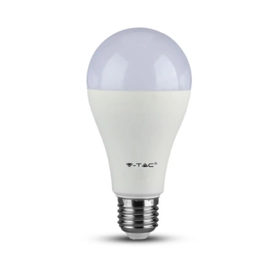 V-TAC 8.5W E27 meleg fehér A60 LED égő csomag (3 db) - SKU 217240